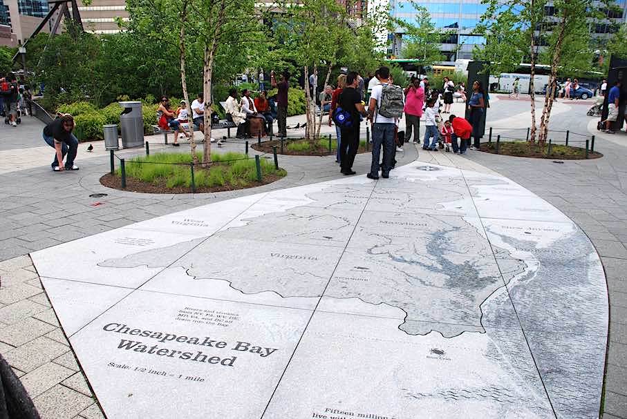 Die Karte der Chesapeake Bay Watershed.