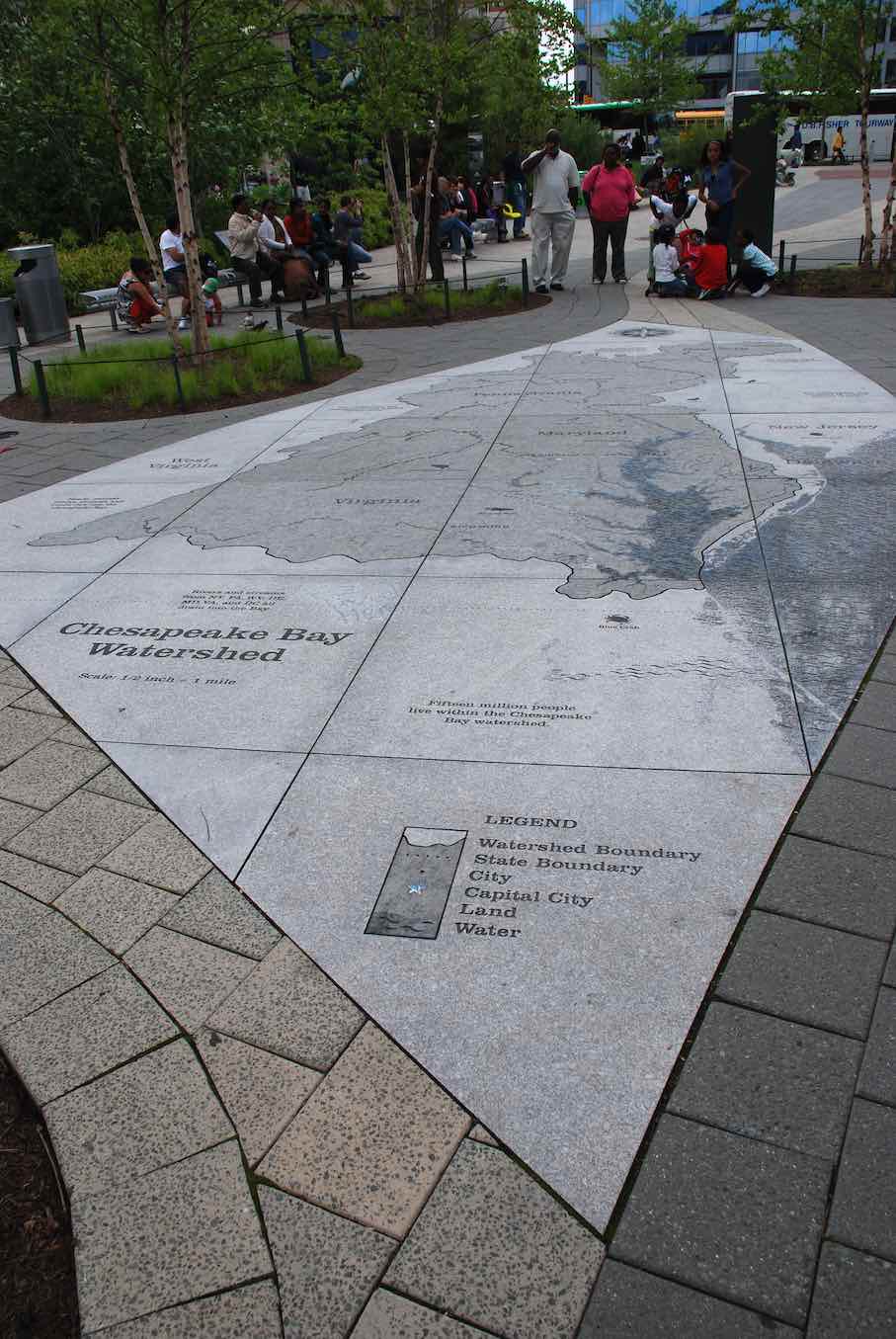 Die Karte der Chesapeake Bay Watershed.
