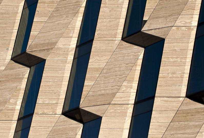 Detail der Nordfassade.