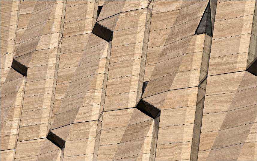 Detail der Südfassade.