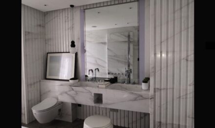 Calacatta Lincoln® white marble.