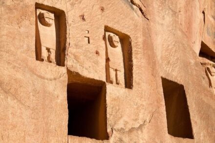 Lion Tombs (Löwengräber), Sandstein, 600 BCE-500 BCE, Al-Ula.