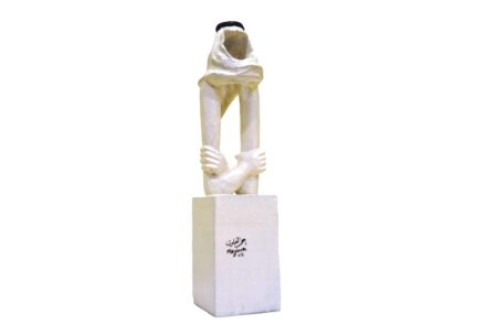 Ahmad Al-Maghlouth: „Almutsha’il“ (Halb-Optimist und Halb-Pessimist), Holz, 2012.