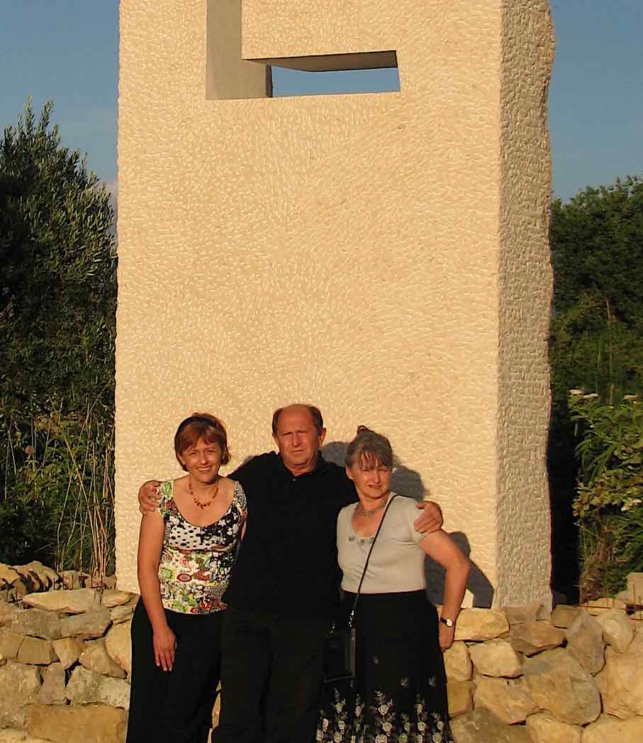 (left to right) Branka Polonijo, Ljubo de Karina, Blandina Markovic-Randic at the foot of the letter B.