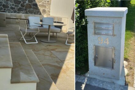 Postaer sandstone: garden architecture.