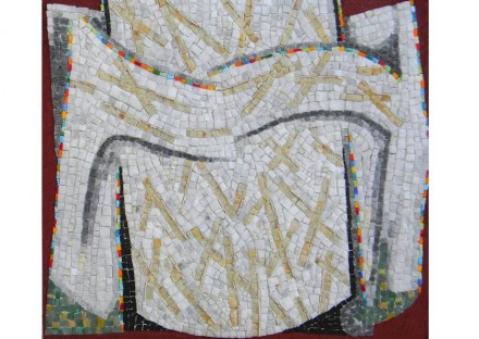 Enzo Tinarelli: trattenimento-entretien, 2012, cm h 50 x 56.