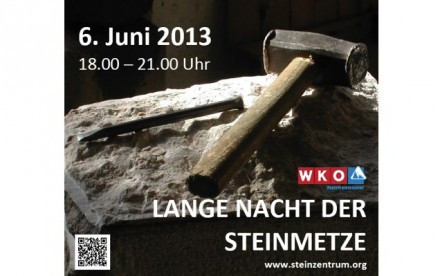 Poster zur Langen NAcht der Steinmetze in Österreich. Quelle: Steinzentrum Hallein