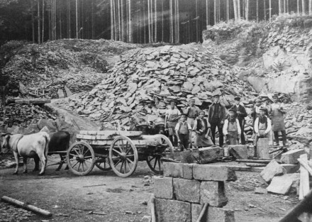 Steinbruch in Finsterbergen unweit Friedrichroda (Ausschnitt).