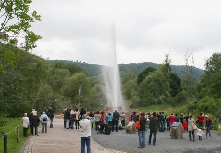 Der Kaltwassergeysir bei Andernach. Foto: Peter Becker