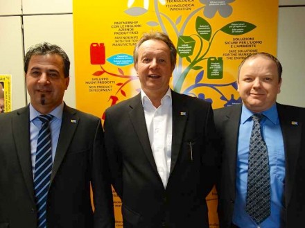 Mit dabei bei dem internationalen Treffen war das Vertriebsteam Fila Deutschland (von links nach rechts): Walter Rückert, Ralf Müller, Ralf Lüders.