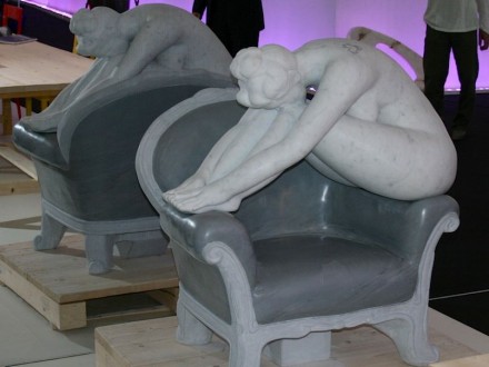 Opera d’arte di Marco Borgianni, Carrara Marmotec 2008.