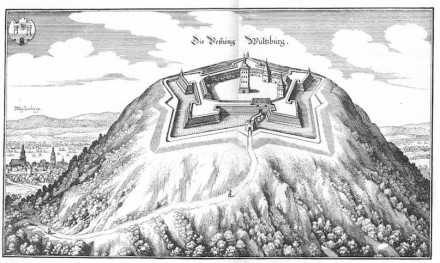 Matthäus Merian (1656): Die Festung Wülzburg. Quelle: Wikimedia Commons