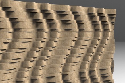 Elena Fusto, Anna Mastellari: „Wave Kit Wall“. Da 4 elementi base si possono formare 40 onde diverse.