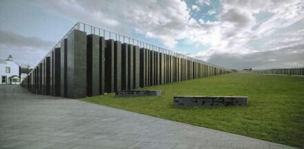 Heneghan Peng Architects, Visitor Center zum Giant’s Causeway, Antrim, Nordirland, 2014.