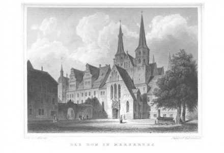 Merseburger Dom, aus: „Das Königreich Preussen in malerischen Original-Ansichten“, Poppel, Johann Gabriel Friedrich (1852).