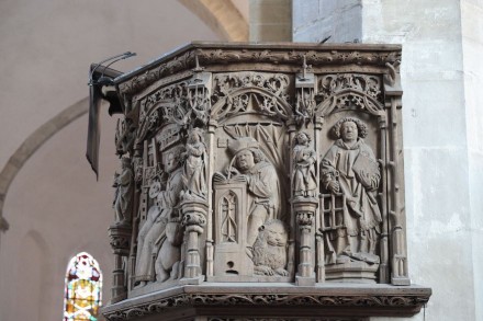 Kanzel im Merseburger Dom. Foto: GFreihalter / Wikimedia Commons