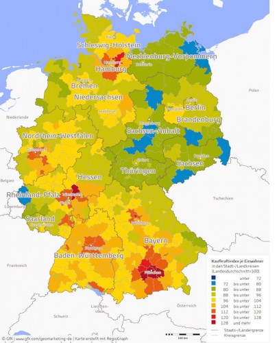 Kaufkraft der Deutschen.