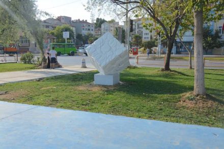 Artist’s work of the 1st Bisanthe Stone Sculpture Symposium 2015.