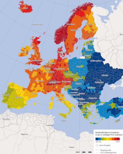 Kaufkraft Europa 2016.