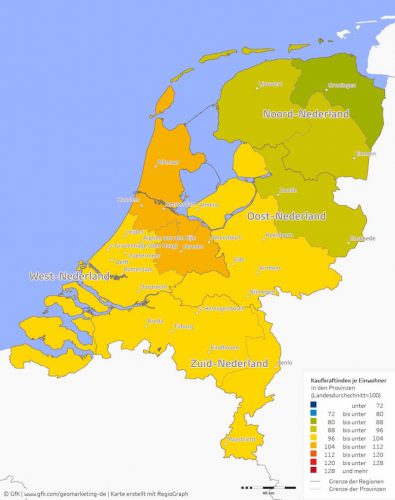 Kaufkraft Niederlande 2016.