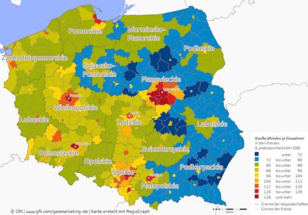 Kaufkraft Polen 2016.