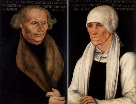 Luthers Eltern Hans und Margarethe Luther (Lucas Cranach der Ältere). Quelle: Wikimedia Commons