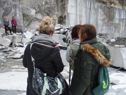 Fotoshooting im Steinbruch von McKeon Stone in Irland.