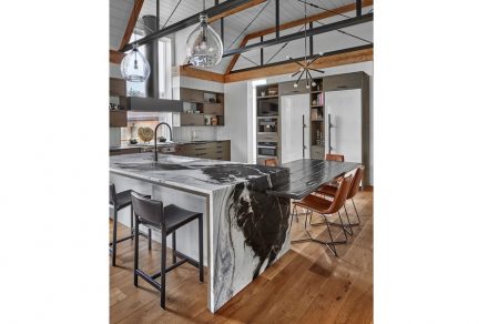 Category Residential, stone. Project: Art House, The Zajeski Project. Designer: CVG Architects. Installer: Blue Pearl Stone.