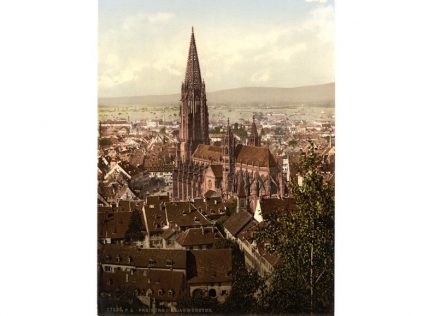 Das Freiburger Münster in einer Aufnahme zwischen 1890 und 1900. Quelle: Wikimedia Commons / The Library of Congress