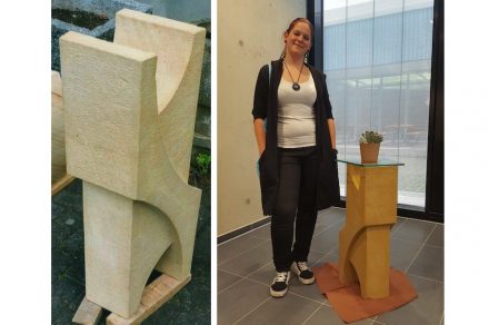 Wettbewerb „Die Gute Form“; Vanessa Maurer, Steinmetzin: Tischfuß. Ausbildung bei Stephan Peters, Düsseldorf.