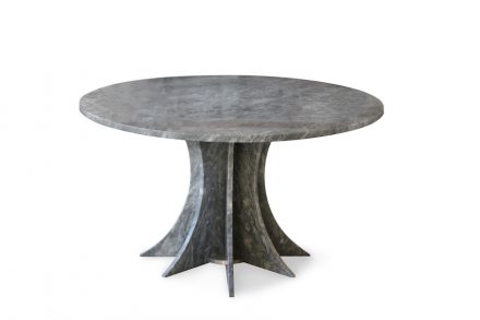 Tisch „Octogon“ von Tom Dixon (1989) für Bigelli Marmi. Rendering: Marmomac