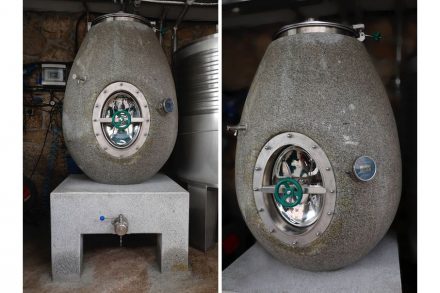Ànforum: Granite wine keg.