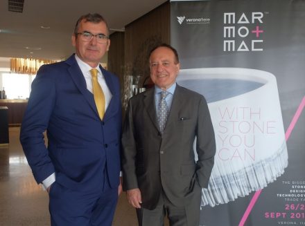 Maurizio Danese (President of Veronafiere, left) and Giovanni Mantovani (CEO of Veronafiere, right).
