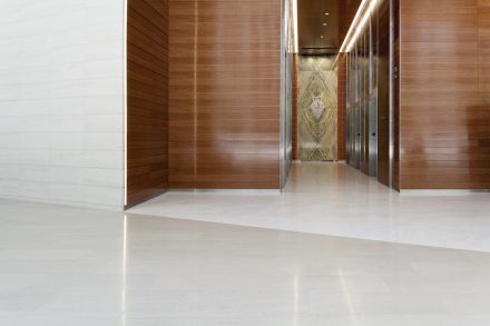 CID-Awards: Installation category, Commercial Stone. Project: 609 Main. Installer: Camarata Masonry Systems, Ltd. Location: Houston, TX.