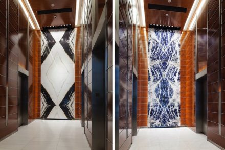 CID-Awards: Installation category, Commercial Stone. Project: 609 Main. Installer: Camarata Masonry Systems, Ltd. Location: Houston, TX.