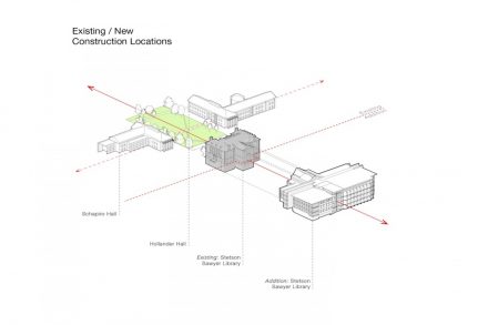 Bohlin Cywinski Jackson: Williams College, Sawyer Library. Rendering: Bohlin Cywinski Jackson