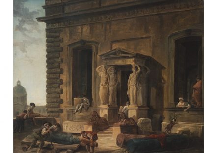 Hubert Robert, „Palace Entrance with a Portico and Caryatids“, 1800. Source: State Hermitage Museum, St Petersburg
