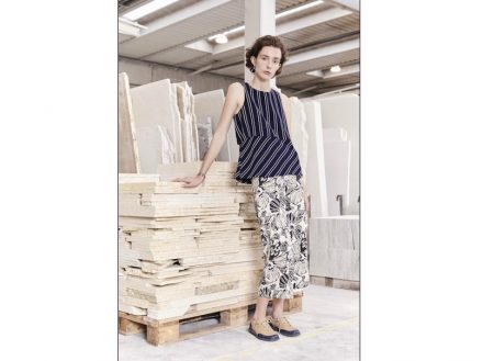 Laura Aparicio at Grassi Pietre's factory.