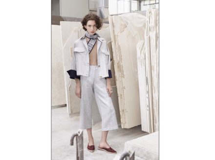 Laura Aparicio at Grassi Pietre's factory.