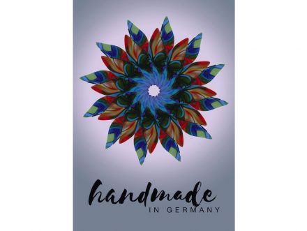 Das Logo der Veranstaltung, gestaltet mit Glas der Glashütte Lamberts.