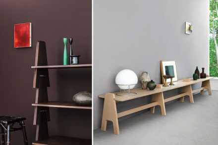 Angelo Mangiarotti: shelf „Cavalletto“.