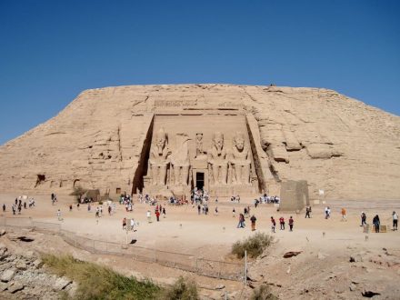 The temple of Ramesses at the new site. Photo: Olaf Tausch / Wikimedia Commons