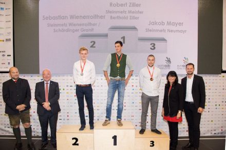 Robert Ziller (1. Sieger), Sebastian Wienerroither (2. Sieger), Jakob Mayer (3. Sieger). Foto: SkillsAustria