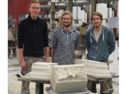 Die 3 Bundessieger im Wettbewerb Profis Leisten Was (PLW): (v.l.n.r.) Julian Wally, Leonard Rasenberger, Felix Kleine.