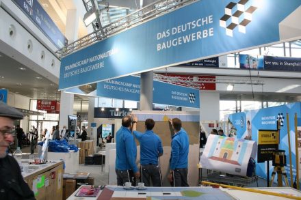 Trainingscamp der Fliesenleger für die WorldSkills. Foto: Peter Becker