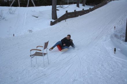 Zipfelbobrennen bei der Bildungswoche 2019.