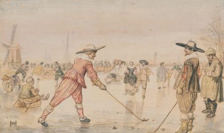 Hendrik Averkamp: „A Winter Scene with Two Gentlemen Playing Colf“ circa 1615-1620, Los Angeles, J. Paul Getty Museum. Source: <a href="https://commons.wikimedia.org/"target="_blank">Wikimedia Commons</a>
