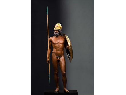 Experimenteller und rekonstruierender Nachguss der Bronzekriegers von Riace. © ghaus Skulpturensammlung, Dauerleihgabe des Museo Nazionale Archeologico Reggio Calabria, Foto: Liebieghaus Skulpturensammlung, Frankfurt am Main, Polychromy Research Project