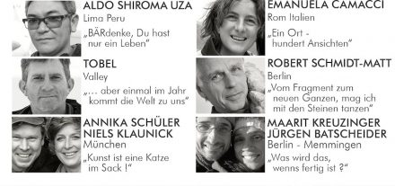 Die Teilnehmer des Bildhauersymposiums „Kunstdünger“ 2019.