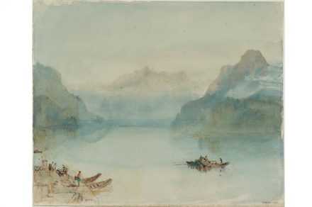 Joseph Mallord William Turner, Lake Lucerne: The Bay of Uri, from Brunnen, ca.1841/42, Aquarell auf Papier, 24.4 x 29.9 cm, © Tate, London, 2019.